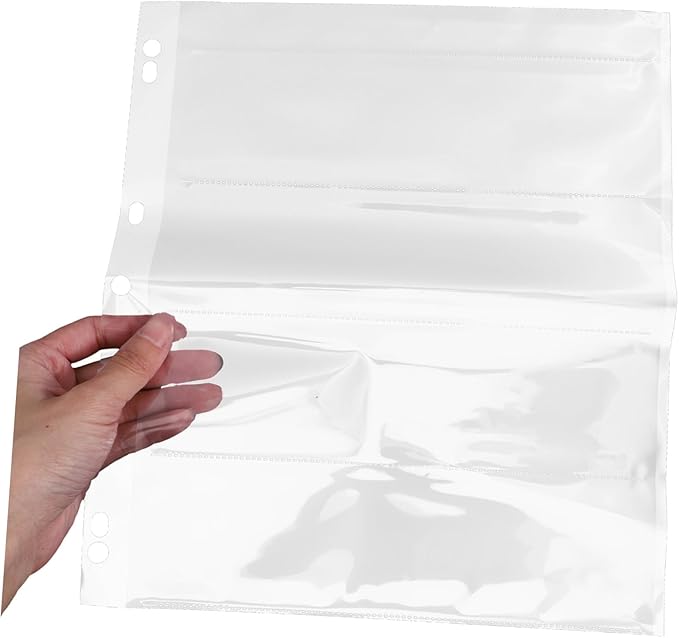 10pcs Negative Film Sleeves Document Holder Shop Ticket Holders Strips Storage Pouch for Film Negative Storage
