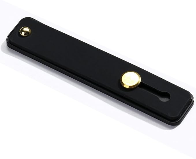 TENOC Phone Grip Black Universal Sticky Finger Strap Holder for Smartphone or Cell Phone Case