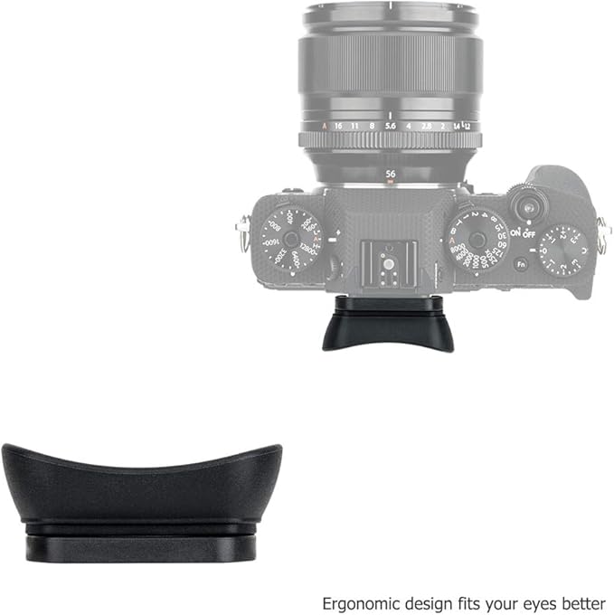 Extended Eyecup Eyepiece Soft Silicon Camera Viewfinder Eyeshade Compatible with Fuji Fujifilm X-T5 X-H2S X-T4 X-T3 XT5 XT4 XT3 GFX 50S 100S II Replaces EF-XTL EC-XTM EC-XTS EC-GFX Eye Cup