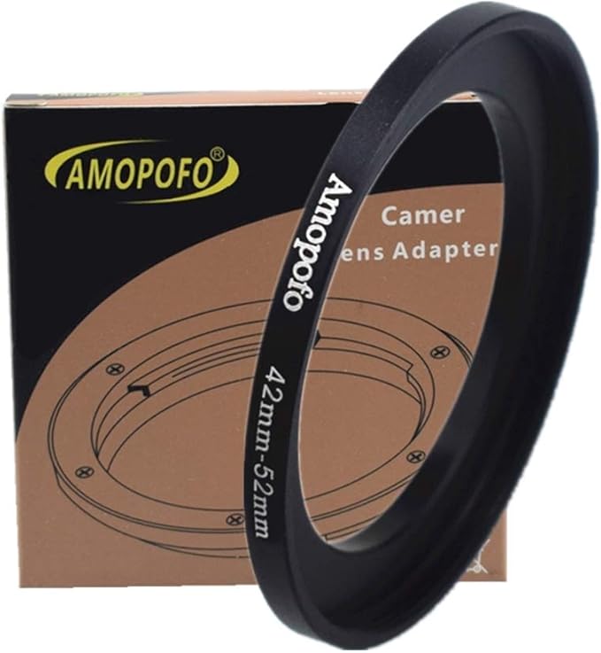 42mm to 52mm Camera Filters Ring Compatible All 42mm Camera Lenses or 52mm UV CPL Filter Accessory,42-52mm Camera Step-Up Ring