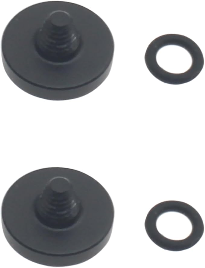 OZXNO 2 Pack Camera Shutter Button Solid Copper Shutter Release Button with Rubber Ring for Camera Black