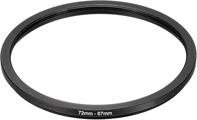 PATIKIL Step Down Ring Adapter 72mm to 67mm, Filter Step-Down Rings Camera Lens Filters Metal Ring Digital for ND IR DSLR Lenses, Black