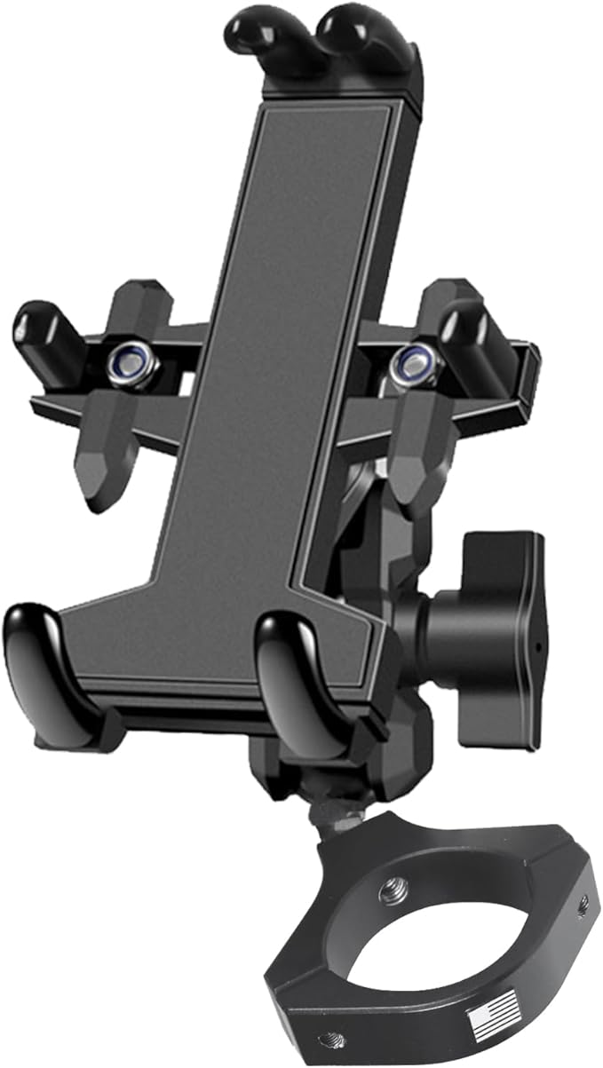 Hamdril UTV Phone Mount, 720° Rotation at Any Angle, Suitable for 1.5-2-inch Roll Bars. The All-Metal UTV Phone Holder Provides Heavy-Duty Protection and is Compatible with 4.7-7.2-inch Smartphones.