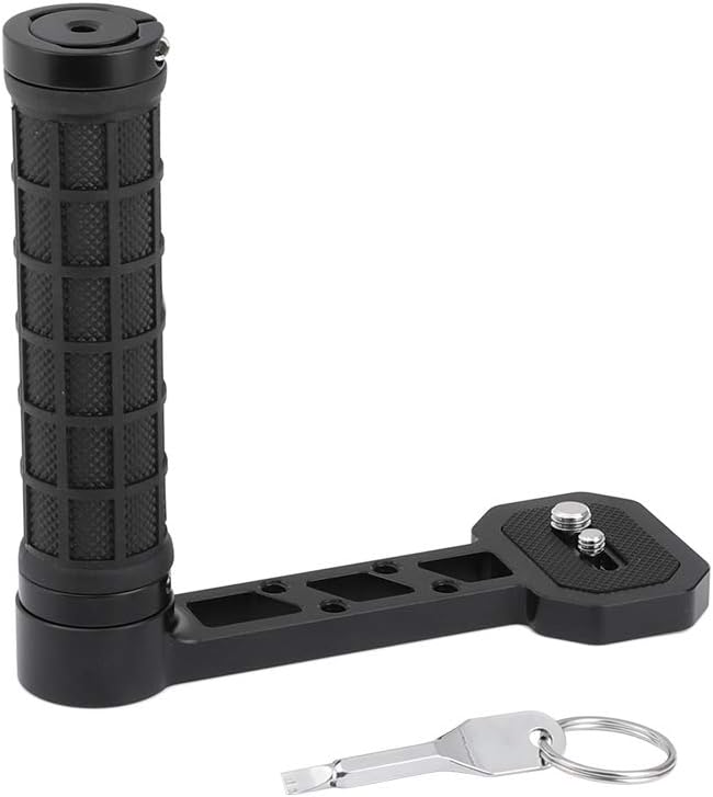 CAMVATE Side Handgrip (Rubber-Covered) L Type for DJI Ronin-S/SC & Zhiyun Crane 2 / V2 Stabilizer Gimbals - 2450