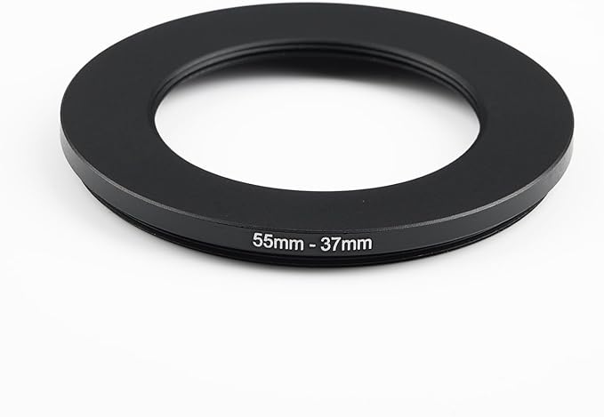 55mm to 37mm Step-Down Ring Filter Adapter,for All Brands UV ND CPL, Metal Ring Step-Down Rings Adapter Filter (55mm-37mm)