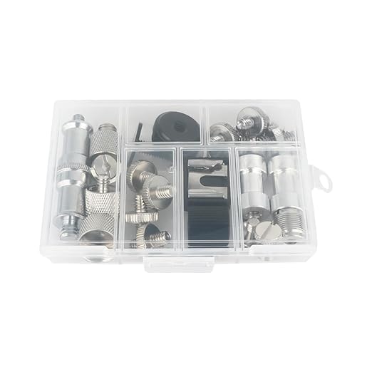 CAMVATE 30PCS Camera Screw Mount Set 1/4 to 1/4,1/4 to 3/8,1/4 to 5/8,1/4 & 3/8 Camera Mount Adapter for Tripod/Monopod/Microphone/Flash Light/Quick Release Plate Converter Screws Adapter