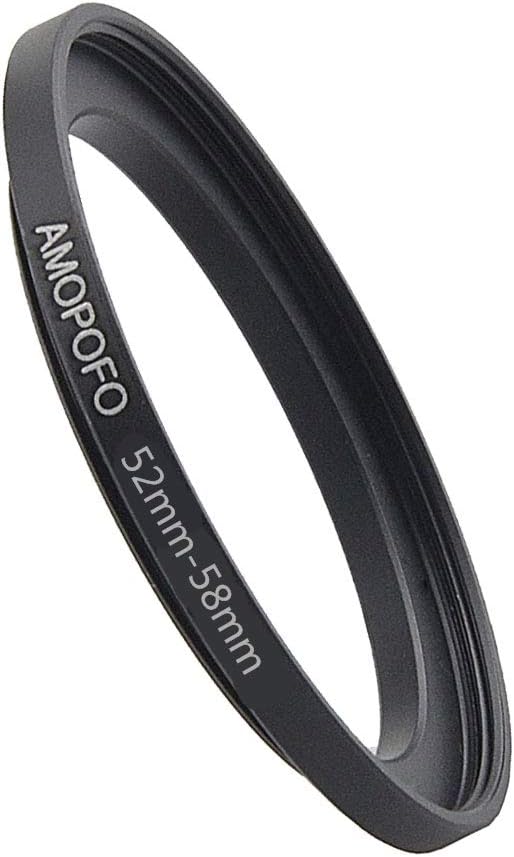 52mm to 58mm Camera Filter Ring/Adapter for 58mm UV, ND, CPL Filter, Metal Step-Up Ring
