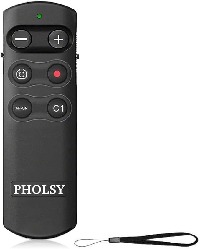PHOLSY RMT-P1BT Bluetooth Camera Remote Wireless Release Shutter Commander Compatible with Sony a1, a6700, a6400, a6600, a7C, a7M3, a7M4, a7RM3, a7RM4, a7SM3, a9, a9M2, RX0M2, RX100M7, ZV-1, ZV-E10