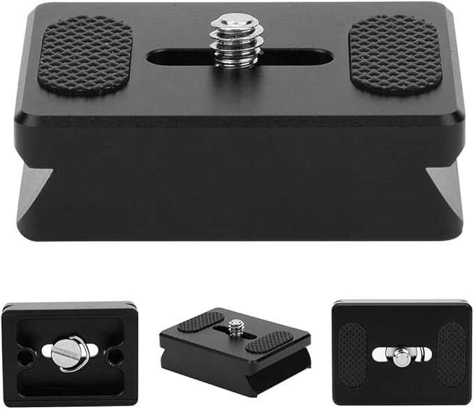 Quick Release Plate, Camera Quick Release Plate with Screw Hole for Lab S Crane 2 Crane 3, Increase 1.5CM, Black.