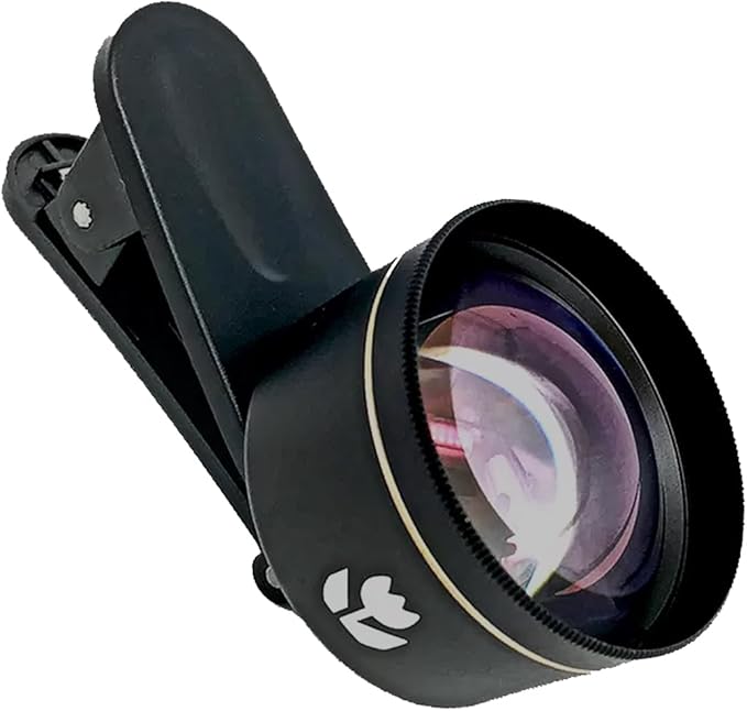Kase Smartphone Master Macro Lens with Phone Clip for iPhone 17 16 15 14 13 12 11 8 7 XR 6/Samsung/Android,17mm Thread Mount Cell Phone Macro Lens Attachment,Metal Body