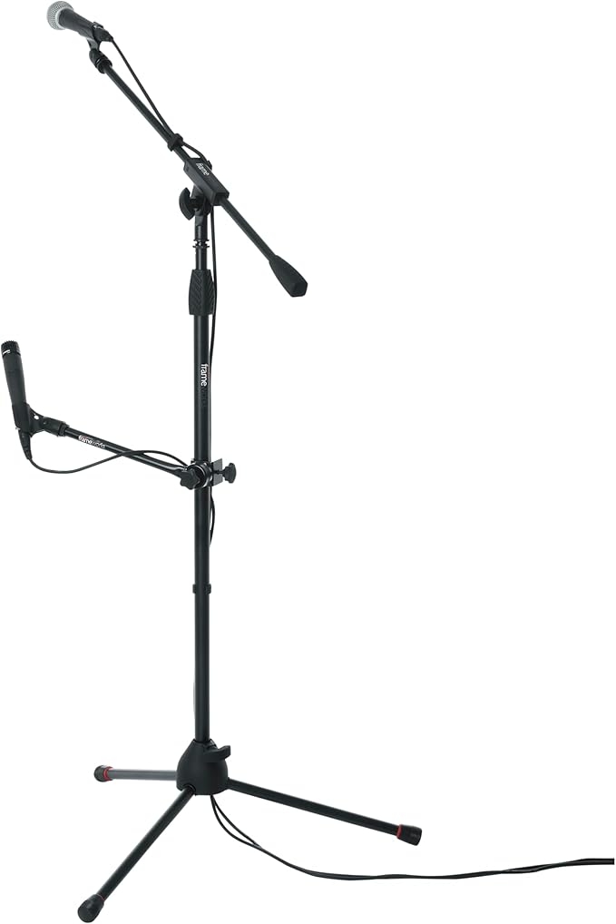 Gator Frameworks Adjustable Clamp-On Angled Mini Interlocking Design, 9" Boom Arm (GFW-MIC-CLMPBM9)