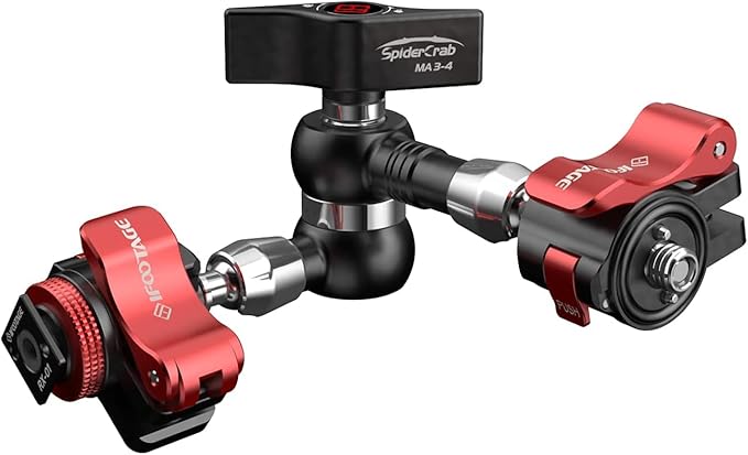 IFOOTAGE 7‘’ Magic Arm Spider Crab MA3-4, Quick Release Camera Arm Projector Mount, Payload 6KG, 1/4" and 3/8" Screw for Cameras/Monitor/Phone/Lights/Projector