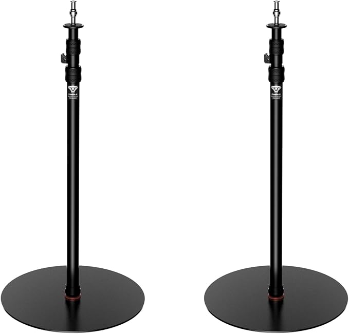 IFOOTAGE Cobra RB-A400,79" Round Base Monopod,Aluminum Photography Light Stand Flat Base for DSLR Camera, Light,Payload 22LBS(2 Pack)