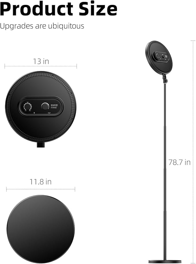 Weilisi Large Ring Light with 79" Stand, 6500K Professional Full-Screen Big Ring Light with Stand and Phone Holder, Selfie Light with Remote for Studio Video Photography, TikTok, YouTube, Live Stream