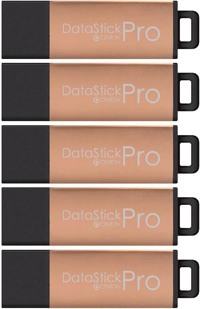 Centon DataStick Pro USB 3.0 Flash Drive 16GB x 5, Rose Gold Metallic (S1B-U3P30-16G-5)