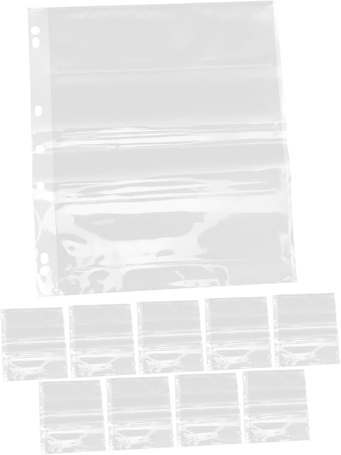 Professional Negative Film Sleeves 10pcs Heavy Duty Archival Photo Sleeves Waterproof Document Bags Fit Standard Binders for Storage