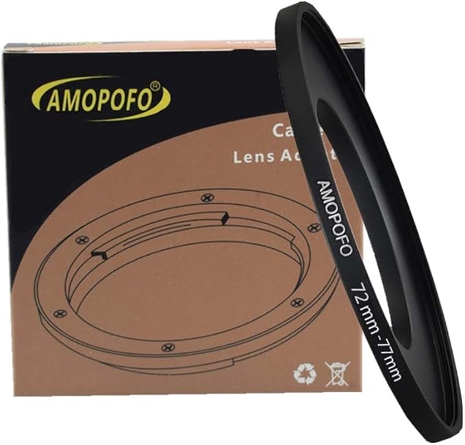 72mm to 77mm Camera Filters Ring Compatible All 72mm Camera Lenses or 77mm UV CPL Filter Accessory,72-77mm Camera Step Up Ring