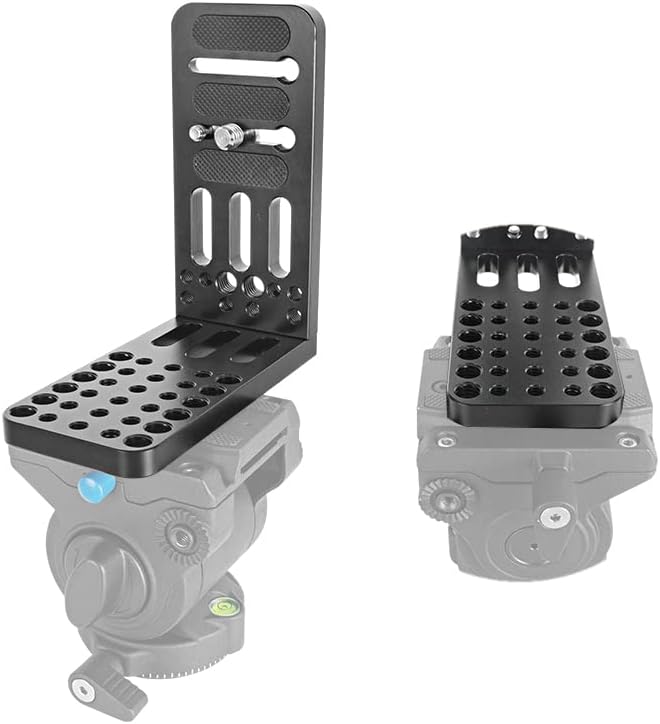 Camera L Bracket Lock On Quick Release Plate for Canon Nikon Sony 4K Video Camcorder DSLR 3/8" 1/4" Vertical Shooting FX3,FS5,FS7,FX6,FX8,FX9,NX80,XC10,XC15,NX100,Z150 ARRI Alexa Mini Amira up to 20kg