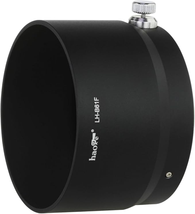 Haoge LH-B61F Metal Lens Hood Shade for Olympus M.ZUIKO Digital ED 75mm F1.8 Lens Black Replaces Olympus LH-61F