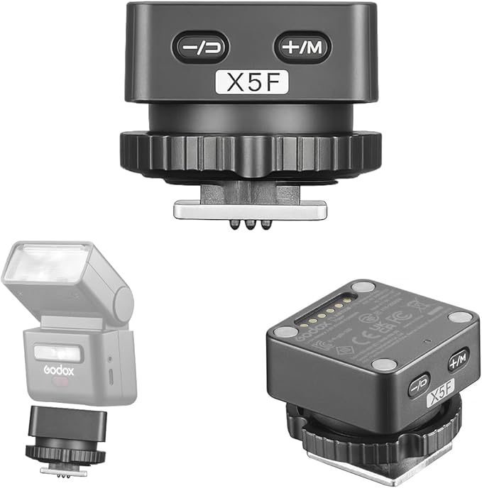 Godox X5F X5 F TTL Wireless Flash Trigger for Fujifilm, GODOX X5-F for IT32 Mini TTL Flash, Hotshoe & Trigger in One, Flexible Magnetic Design, Instant Wireless Communication Without Manual Pairing