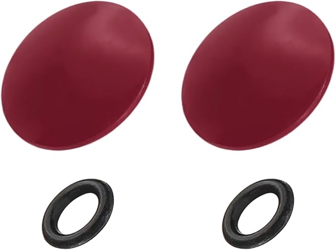 PATIKIL Camera Shutter Button, 2 Pack 10mm Convex Surface Shutter Release Buttons Pure Copper Camera Button for Nikon for Fujifilm for Leica DSLR/SLR, Dark Red