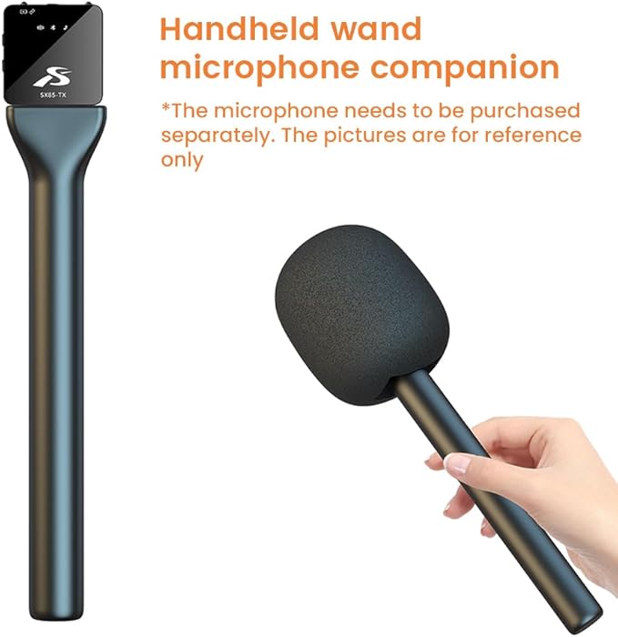 Mic Handle for DJI RODE Microphone Handheld Stand for Wireless GO, Interview Microphone Rig for All Lavalier Mic, Wireless MiniMic Adapter for Vlogging/Interview/Podcast/Reports/Content Creation