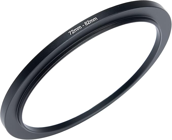 72mm to 82mm Step-Up Ring 72mm to 82mm Metal Step-Up Ring for All Brands 82mm UV ND CPL Filter
