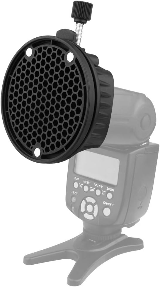 TOAZOE Flash Diffuser with Honeycomb Grid Diffuser Ball Color Filter for Godox YONGNUO Canon Square Flash Speedlight