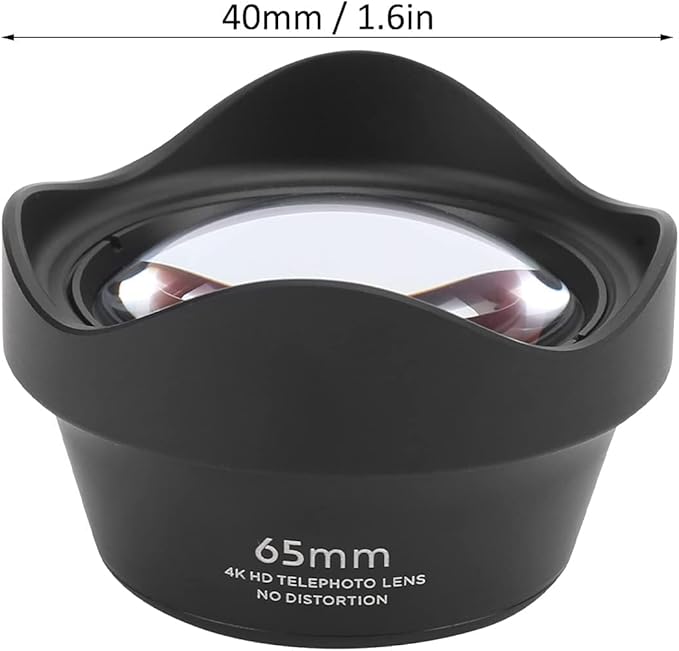 Phone Camera Lens, 65mm Phone Telephoto Portrait Lens External Aspherical Portrait Lens Clip on Cell Phone Lens Kit Professional Attachment Phone Lens Kit for Phones/iOS Pad Smartphones