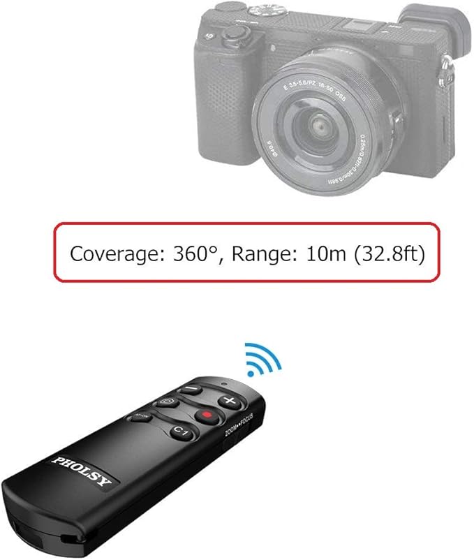 PHOLSY RMT-P1BT Bluetooth Camera Remote Wireless Release Shutter Commander Compatible with Sony a1, a6700, a6400, a6600, a7C, a7M3, a7M4, a7RM3, a7RM4, a7SM3, a9, a9M2, RX0M2, RX100M7, ZV-1, ZV-E10