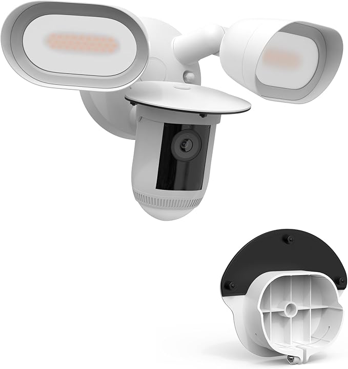 HOLACA Sun Rain Camera Cover for Floodlight Cam Wired Pro(Not Compatible with 2nd Model)-Black (White)