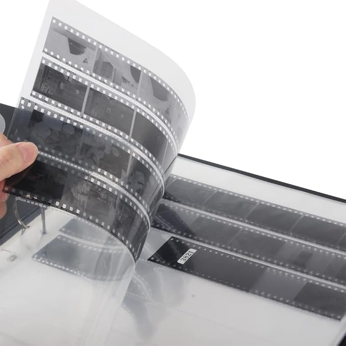 eTone Archival Storage Sheets 135 35mm Negative Page Preservers Sleeves with Film Album Ring Binder (50x135)