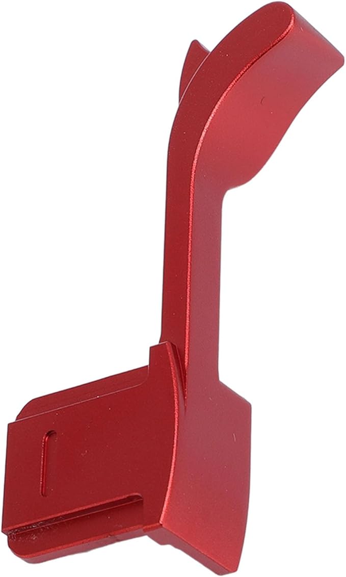 Dpofirs Aluminum Alloy Thumb Up Grip for Q2, CNC Machined Hot Shoe Hand Grip for Better Balance & OneHanded Operation (Red)