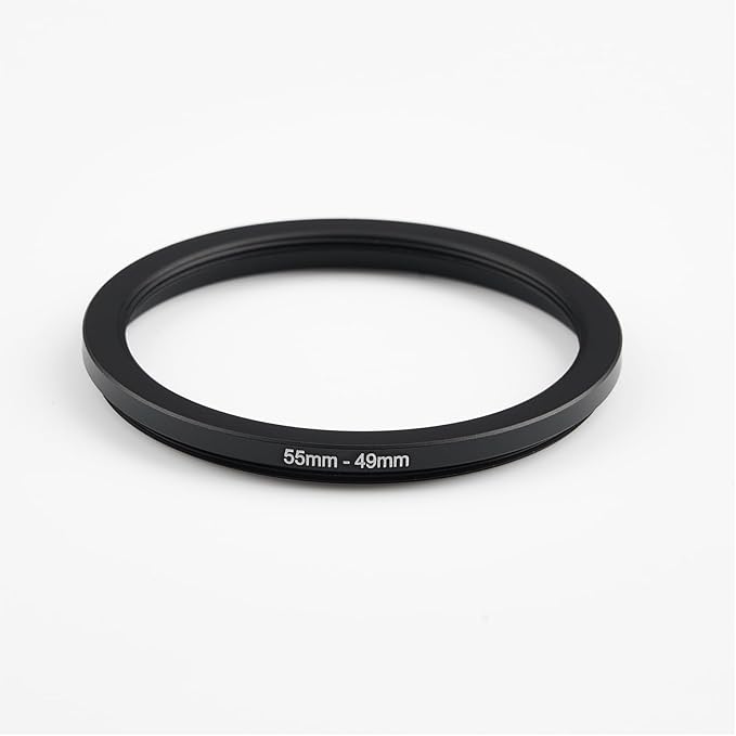 55mm to 49mm Step-Down Ring Filter Adapter,for All Brands UV ND CPL, Metal Ring Step-Down Rings Adapter Filter (55mm-49mm)
