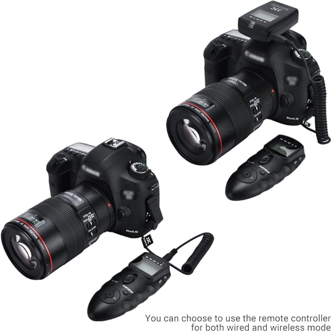 JJC Wireless Intervalometer Timer Remote Control Shutter Release for Canon EOS R1 R5 Mark II R5 R3 5D Mark IV III II 6D Mark II 7D Mark II 5Ds R 1Dx Mark III II 1Ds Mark III 50D 40D & More
