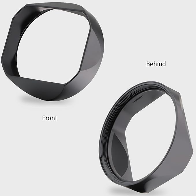 Haoge Metal Square Lens Hood for Leica Q3 Q3 43 Q2 Q Q-P QP q3 Typ116 Camera Accessories Black LH-LQB