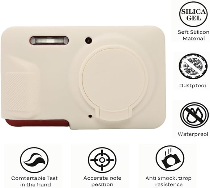 AEXUTDA Case Compatible for Kodak FZ55 Camera, Lightweight FZ55 Body Skin, Soft Silicone Scratch Resistant Ultra-Thin Protective case FZ55,Misty White