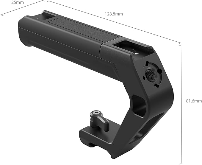 SMALLRIG Lightweight NATO Clamp Top Handle, Tiny Camera Top Grip Only 119g, Handgrip with Locating Hole for ARRI and Two Cold Shoe Mounts, for Camera Cage with Built-in NATO Rail - 5977