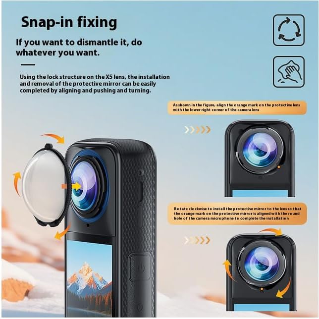 Coyktonty Lens Guard/Lens Protective Cover for Insta360 X5, 9H hardness High transmittance,Waterproof Dustproof (PC Material)
