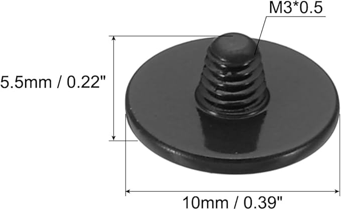 PATIKIL Camera Shutter Button, 3 Pack Soft Shutter Release Button Pure Copper Camera Button Convex Suitable for Nikon for Fujifilm for Leica DSLR/SLR Camera, Black