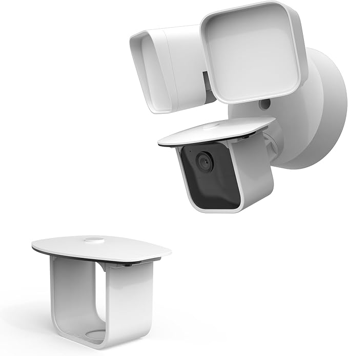TIUIHU Sun Rain Shade Camera Cover Compatibility with Blink Wired Floodlight Camera (White)