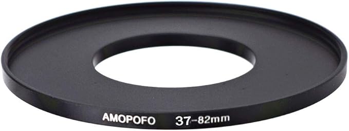 37mm to 82mm Step-Up Lens Adapter Ring for Canon,Nikon,Sony,Fuji, Camera Lens UV,ND,CPL Camera Filters,with Matte Black Electroplated Finish, Ultra-Slim (37 to 82mm)