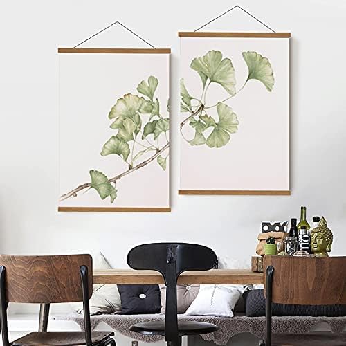 SweeHome Poster Hanger - 18 Inch Magnetic Frame for 10x18, 12x18, 18x24 Pictures, Photos, Maps, Canvas Artwork and Scrolls (Natural)