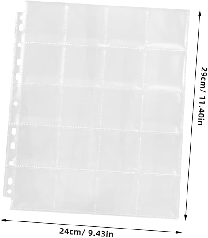 30pcs Film Negative Holder Acid-Free Binder Page Card Sleeves Film Negative Binder Bag Portable Storage