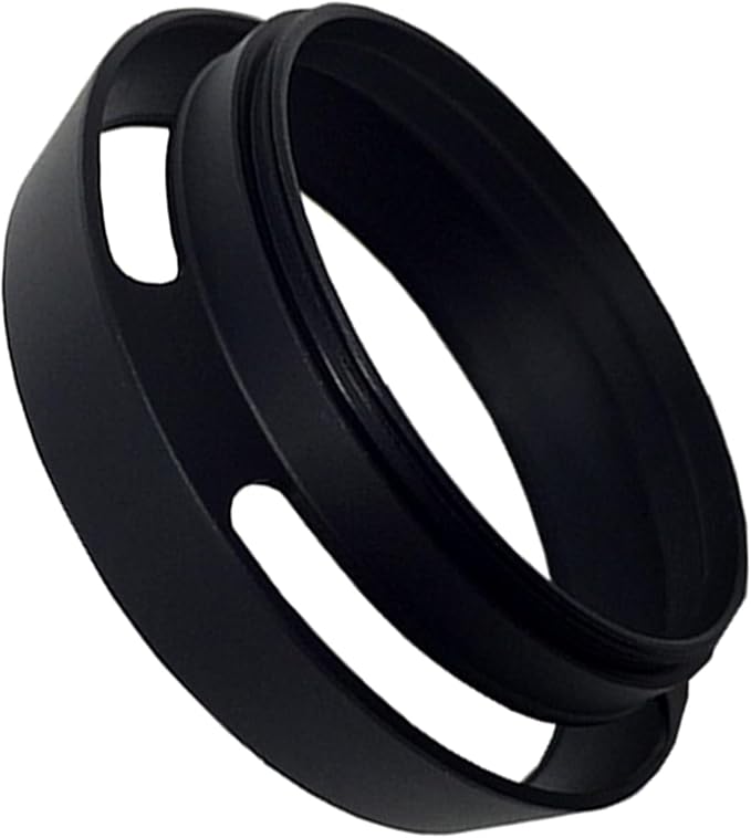 Lens Hood Sunshade Metal Vented Camera Sun Blocker Reduce Reflection 37mm 40.5mm 43mm 46mm 49mm 52mm Screw-in, 37mm,silver