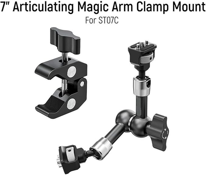 Compatible for 7" Articulating Magic Arm & Super Clamp for DSLR, Action Camera & Monitor(with Clamp)