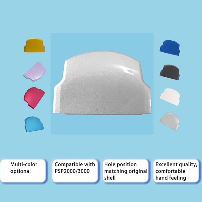 OSTENT Battery Protector Cover Door Repair Parts Replacement for Sony PSP 2000/3000 Color Silver