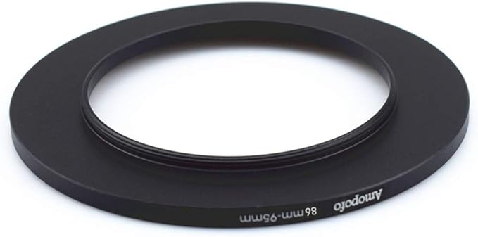86mm-95mm Metal Ring/86mm to 95mm Step-Up Ring for Filters,Made of CNC Machined with Matte Black Electroplated Finish,Compatible with All 86mm Camera Lenses & 95mm Accessories