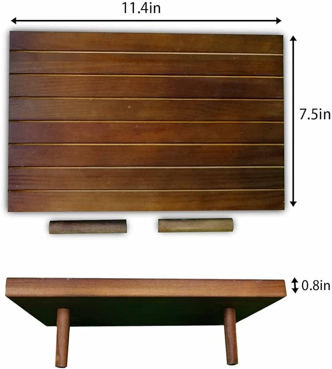 2pcs Wooden Portable Earring Display Stand, Greeting Card Business Card Holder for Vendors, Earring Cardboard for Selling, Dark Brown