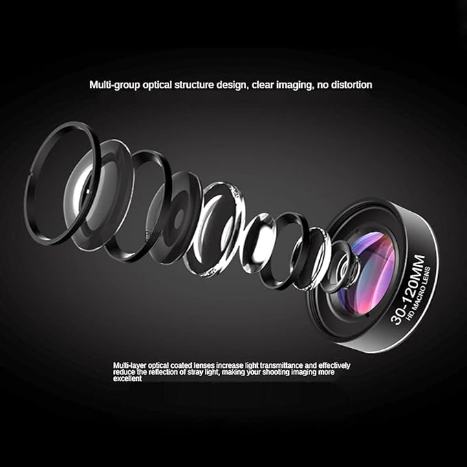 4K UHD 10X Macro Lens for iPhone & Android, Universal Clip-On Phone Camera Lens — No Distortion, No Vignetting, 3–12cm Focus Distance, Ideal for Flowers, Jewelry & Close-Up Photography